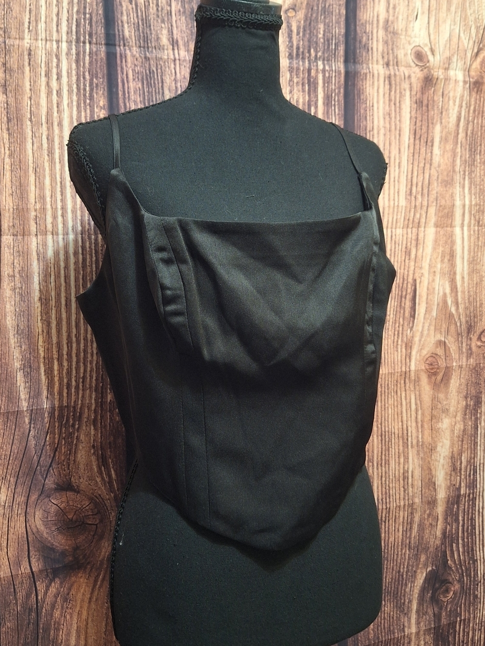 Astr The Label Black Satin Corset Camisole Womens Size XL!